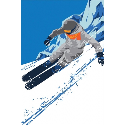 winter sport postcard