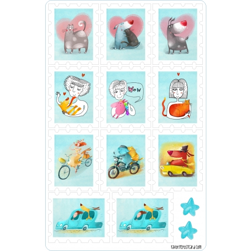 Postage stamps | sticker sheet