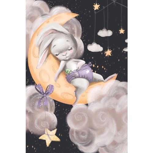 Sleeping rabbit postcard
