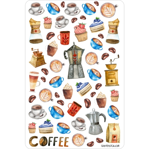 Sticker sheet #081: Coffee
