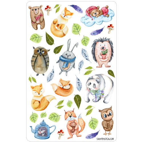 Sticker sheet #094: Cute animals