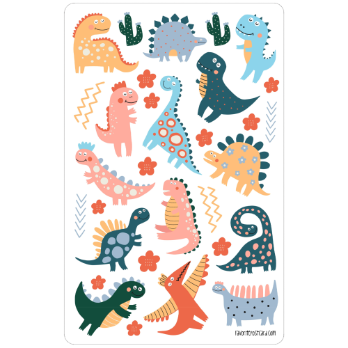 Sticker sheet #103: Dinosaurs