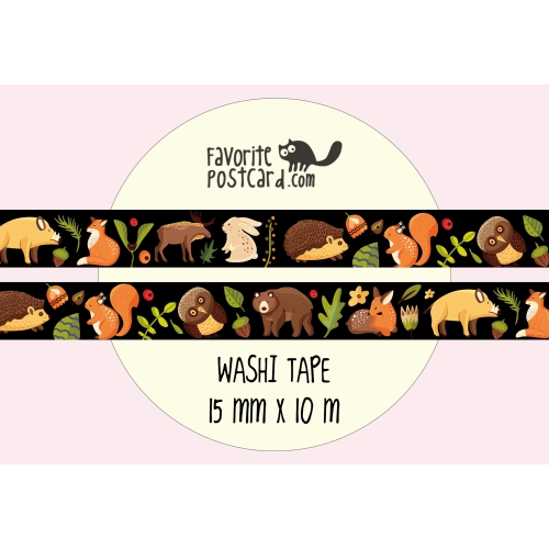 Washi tape #088: Forest animals
