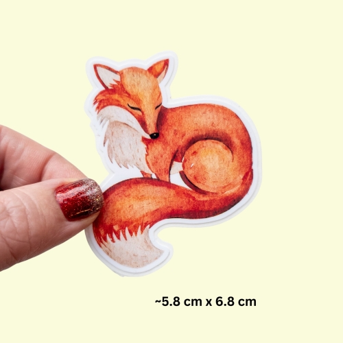Vinyl sticker, fox