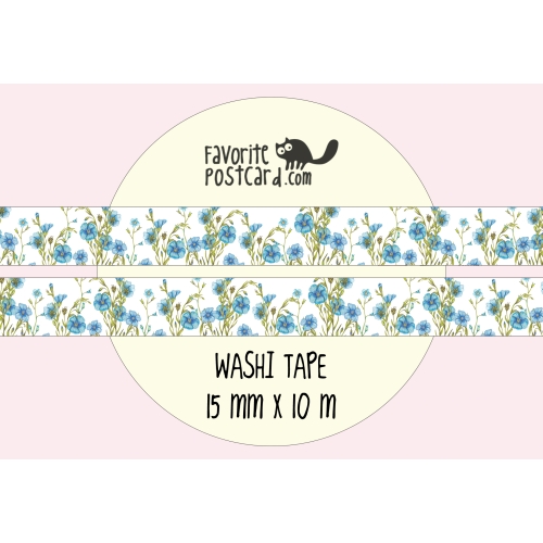 Washi tape #094: Blue flowers