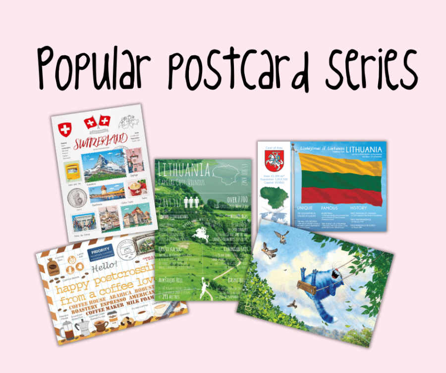 Popular postcards series