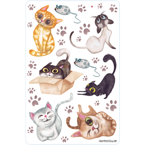 Cats sticker sheet