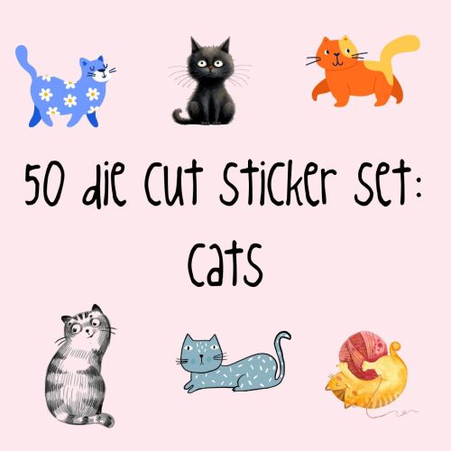 Die cut cat stickers