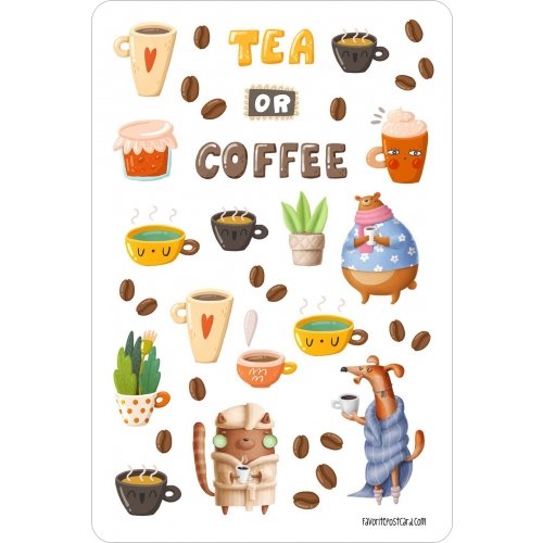 Sticker sheet #029: Tea or coffee?